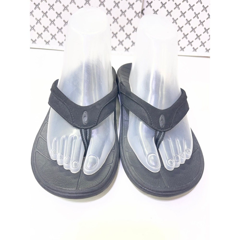 SOLE Sport Flips Black Orthopedic Arch Support Thong Sandals Womens 8 EU 39